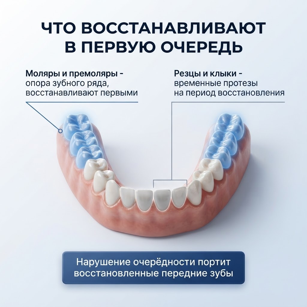 очередность санации зубов