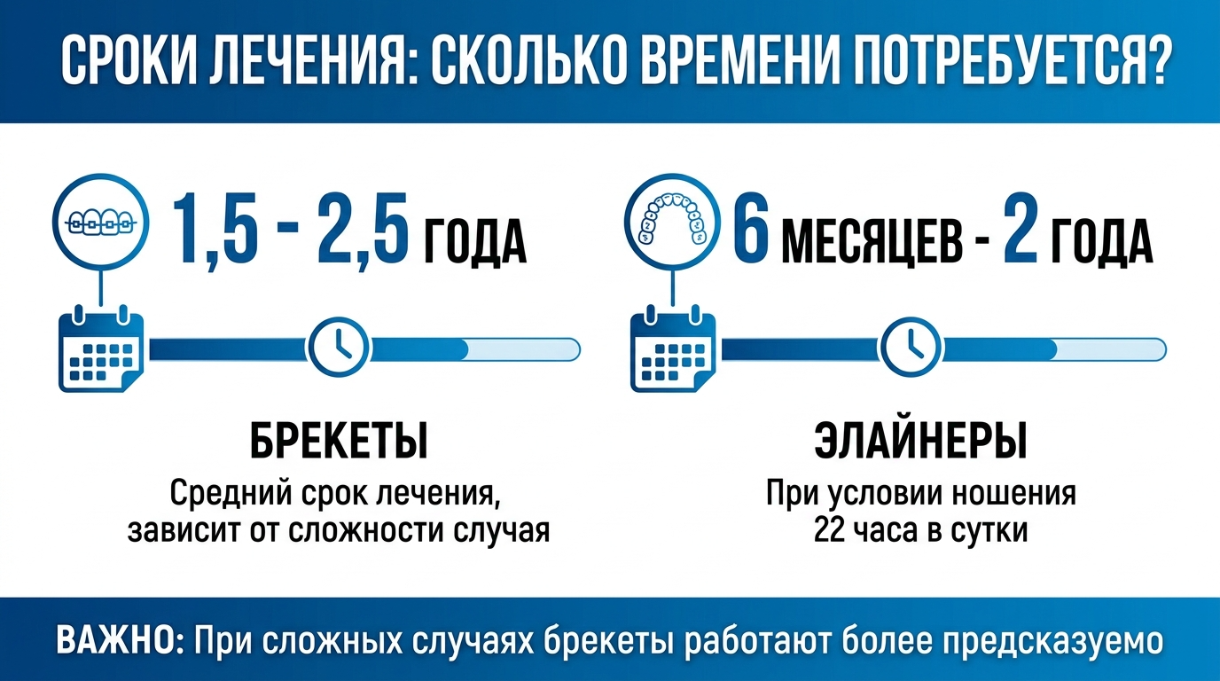 Детальное сравнение длительности лечения для каждого метода