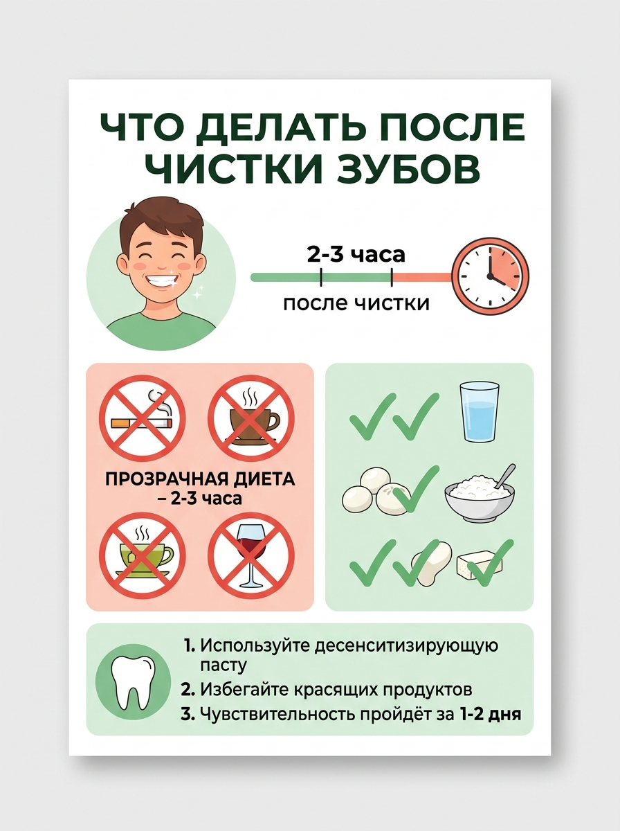 что делать после чистки зубов